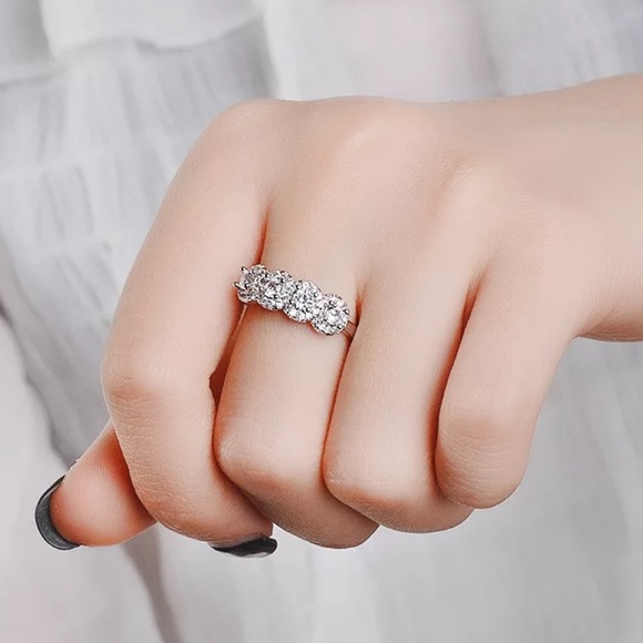 New Eternity Band 925 Sterling Silver Ring - Picture 4 of 6